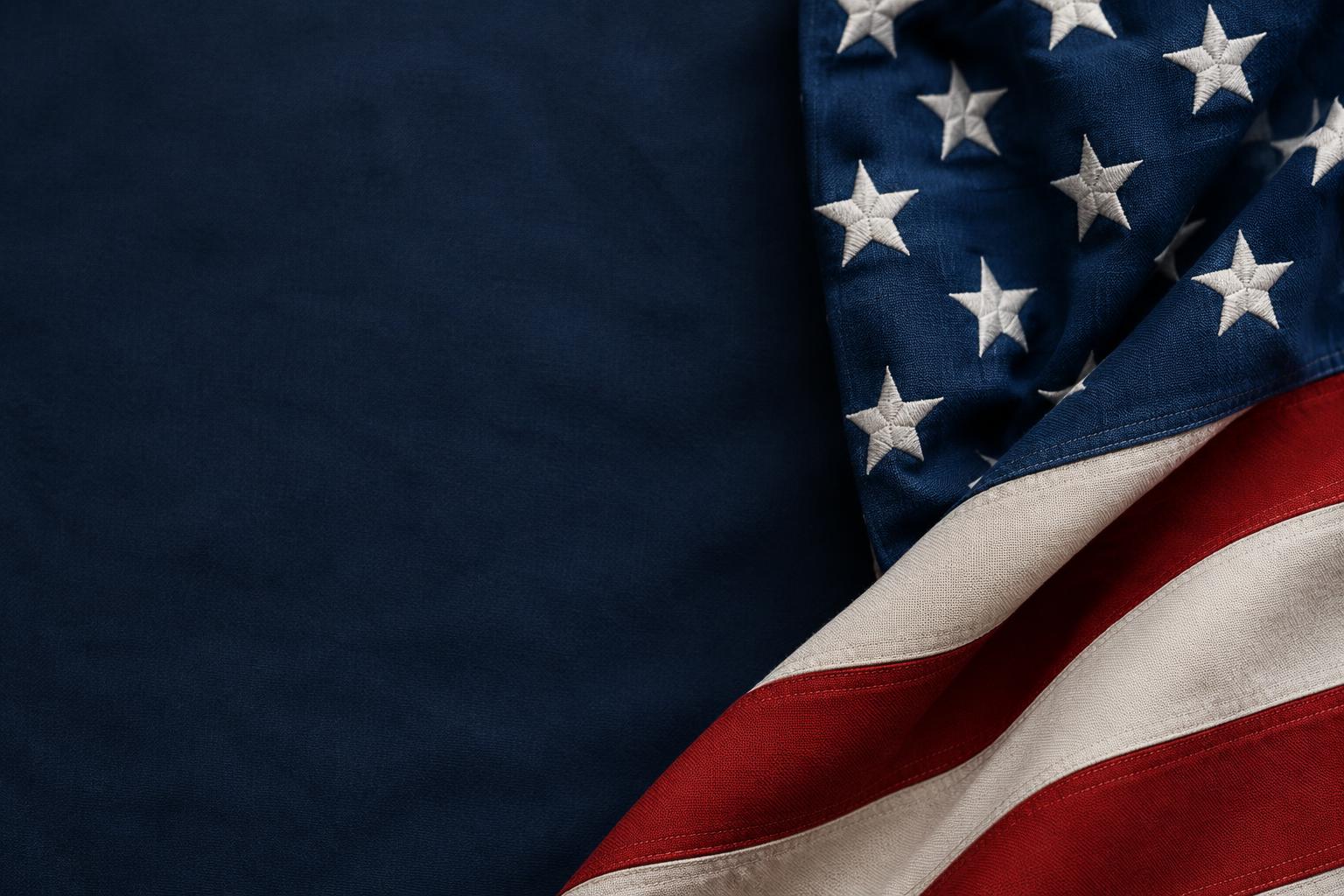 The stars and stripes of an American flag